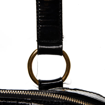 Saint Laurent Crocodile Embossed Patent Large Muse Black 14 of 15
