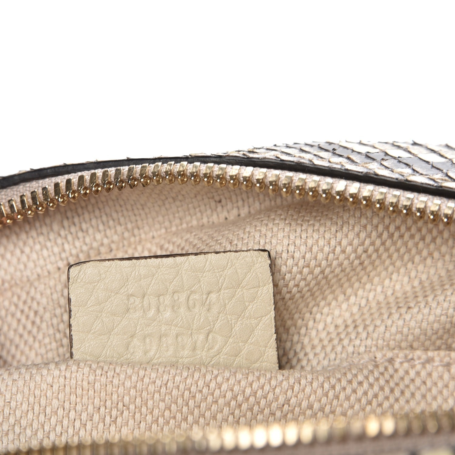 Gucci Python Small Soho Disco Bag Off White Nut Brown Beige 7 of 7