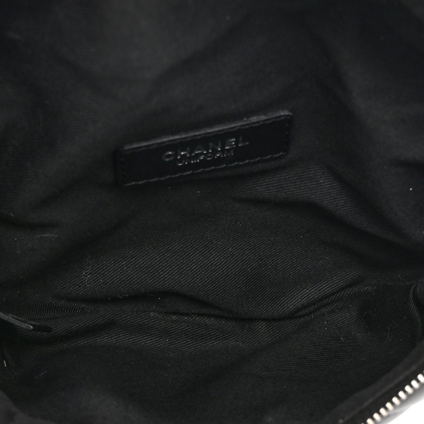 Calfskin Quilted Uniform Waist Belt Bag Black