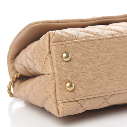 Chanel Caviar Quilted Mini Coco Handle Flap Beige 6 of 11