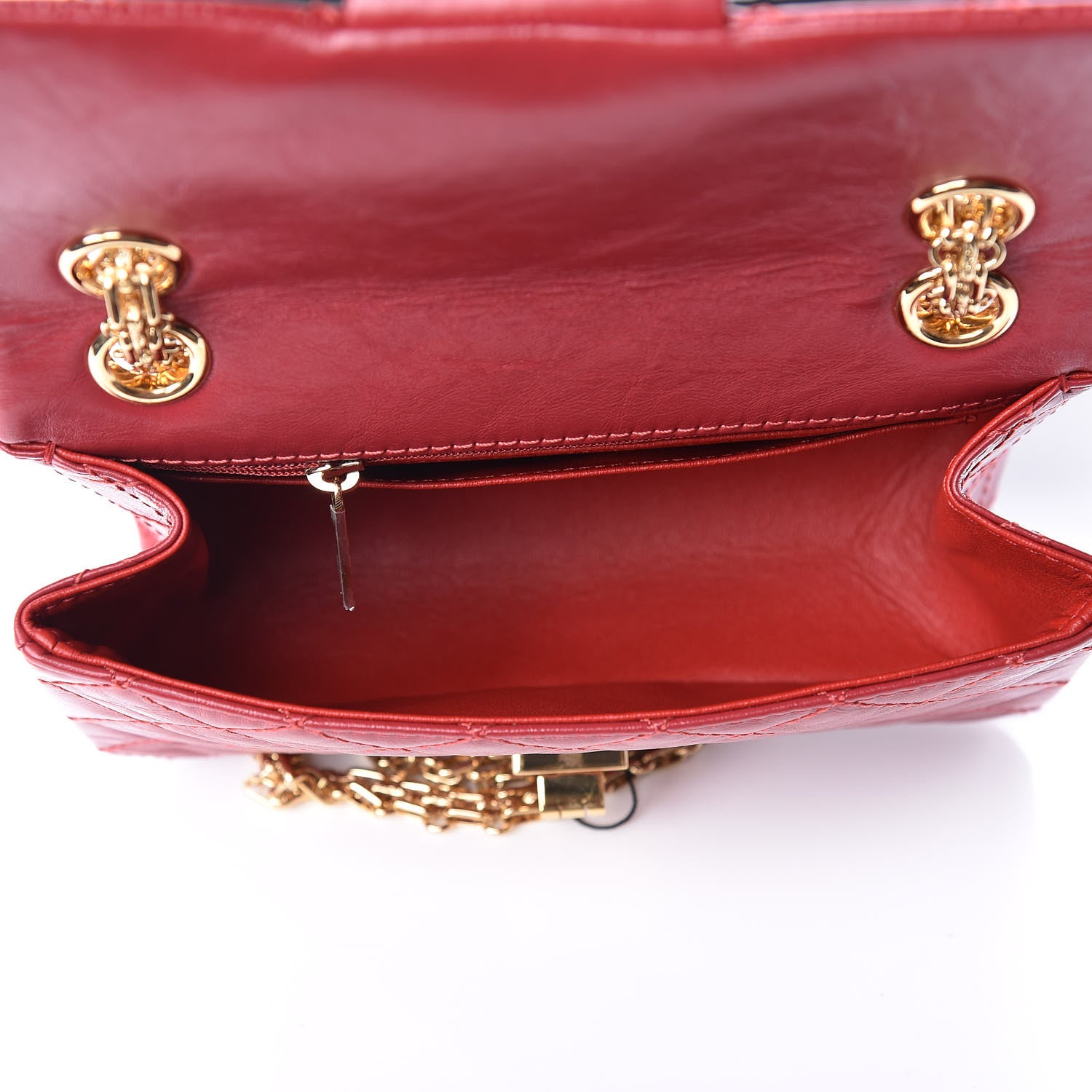 Chanel Aged Calfskin Quilted 2.55 Reissue Mini Flap Red 5 of 10