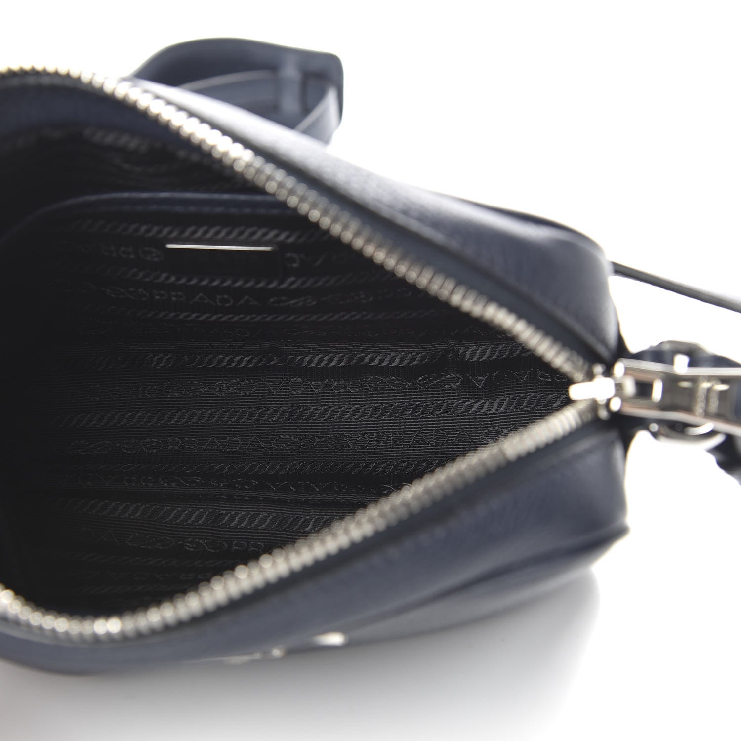 Prada Vitello Daino Mini Camera Crossbody Bag Blue 5 of 9