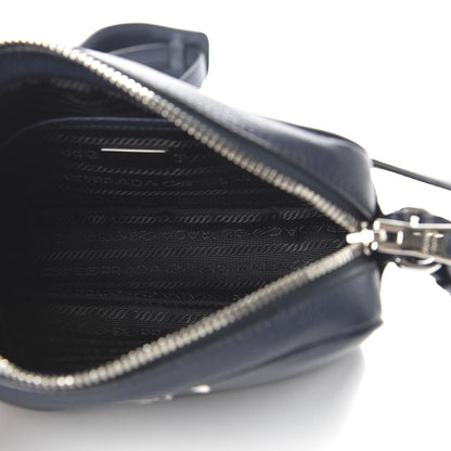 Prada Vitello Daino Mini Camera Crossbody Bag Blue 5 of 9