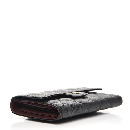 Chanel Caviar Quilted Large Flap Wallet Black 4 of 7