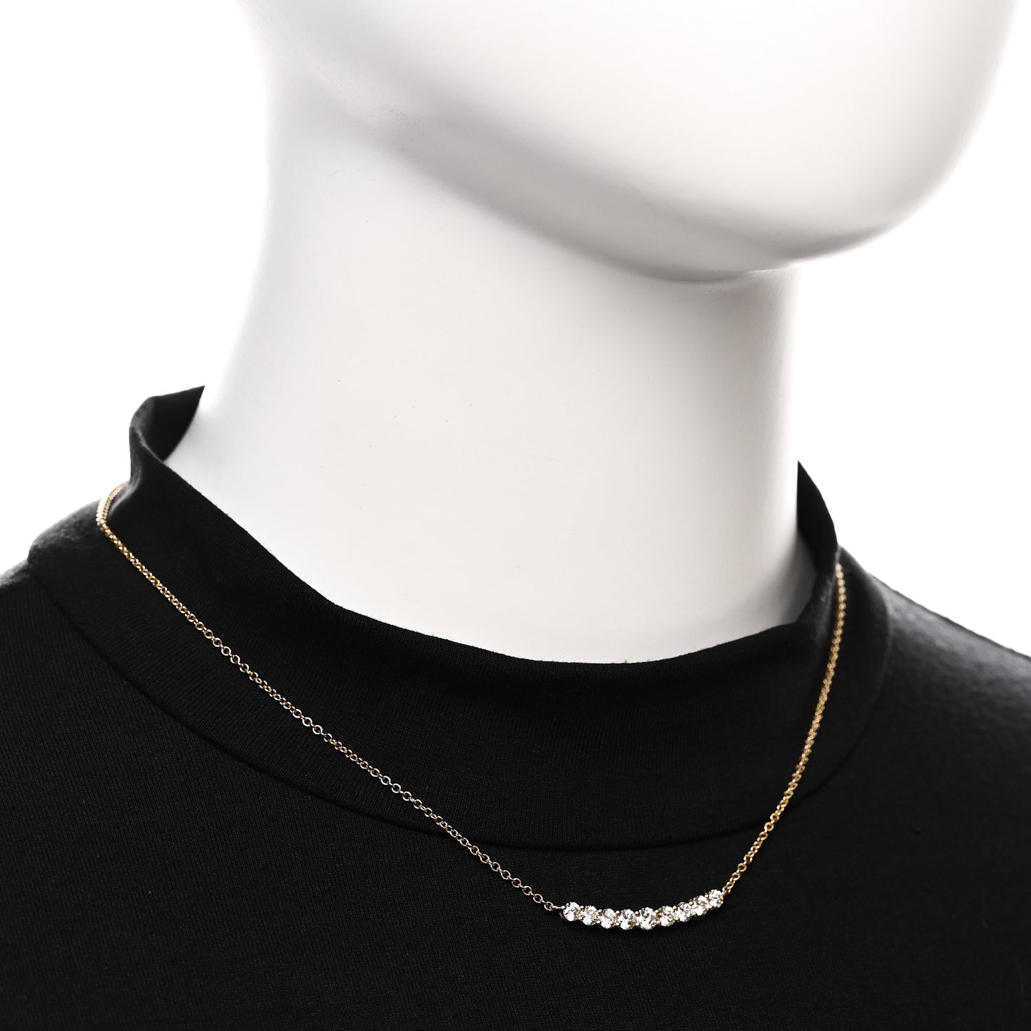 18K Yellow Gold Diamond Delilah Crescent Necklace