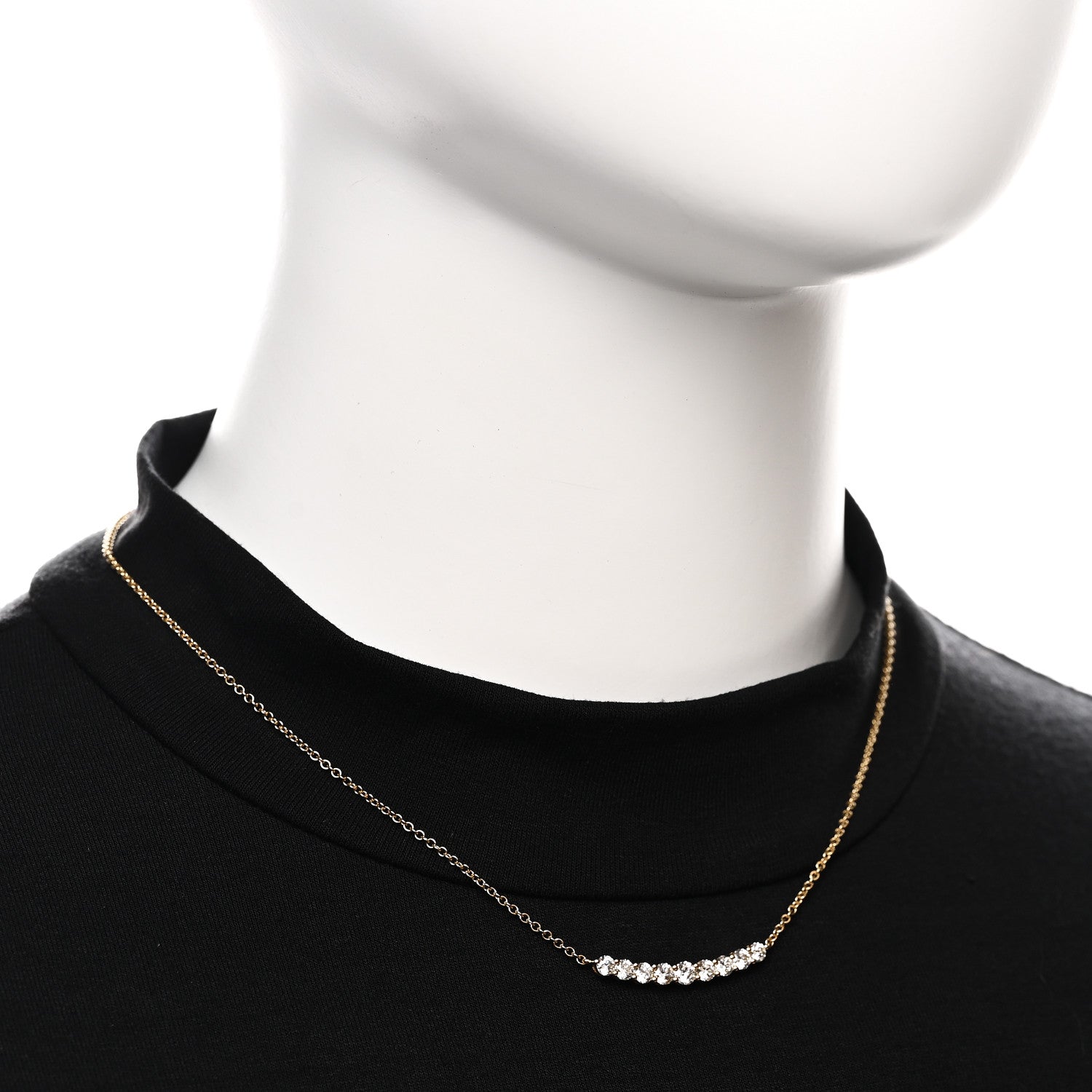 Anita Ko 18K Yellow Gold Diamond Delilah Crescent Necklace 2 of 7