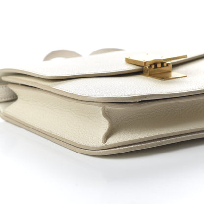Celine Goatskin Medium Classic Box Flap Bag White 6 of 11