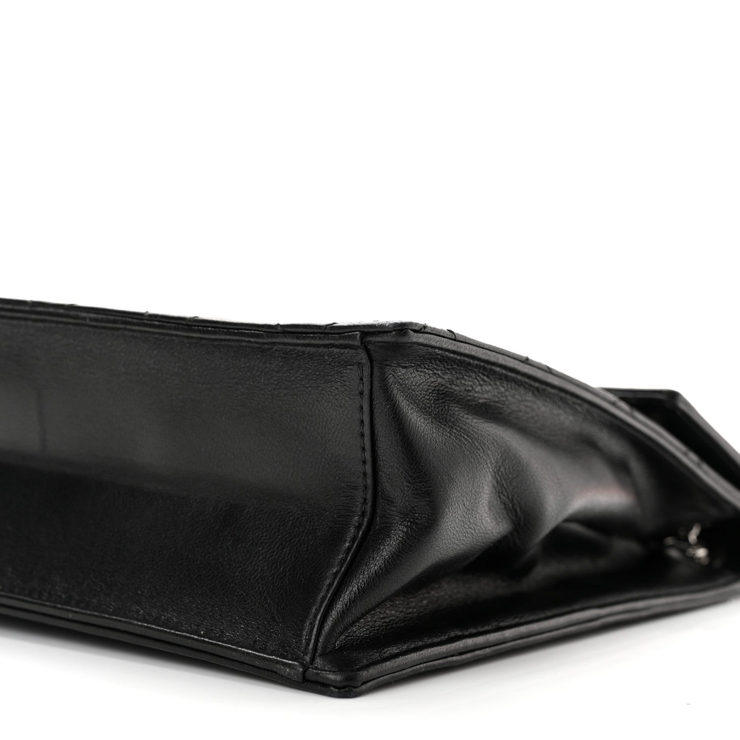 Chanel Lambskin Top Handle Logo Flap Black 10 of 11