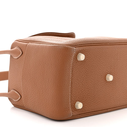 Hermes Taurillon Clemence Lindy 26 Gold 9 of 11