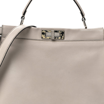 Fendi Vitello Seta Plexiglass Granite Large Peekaboo Iconic Satchel Polvere 7 of 10