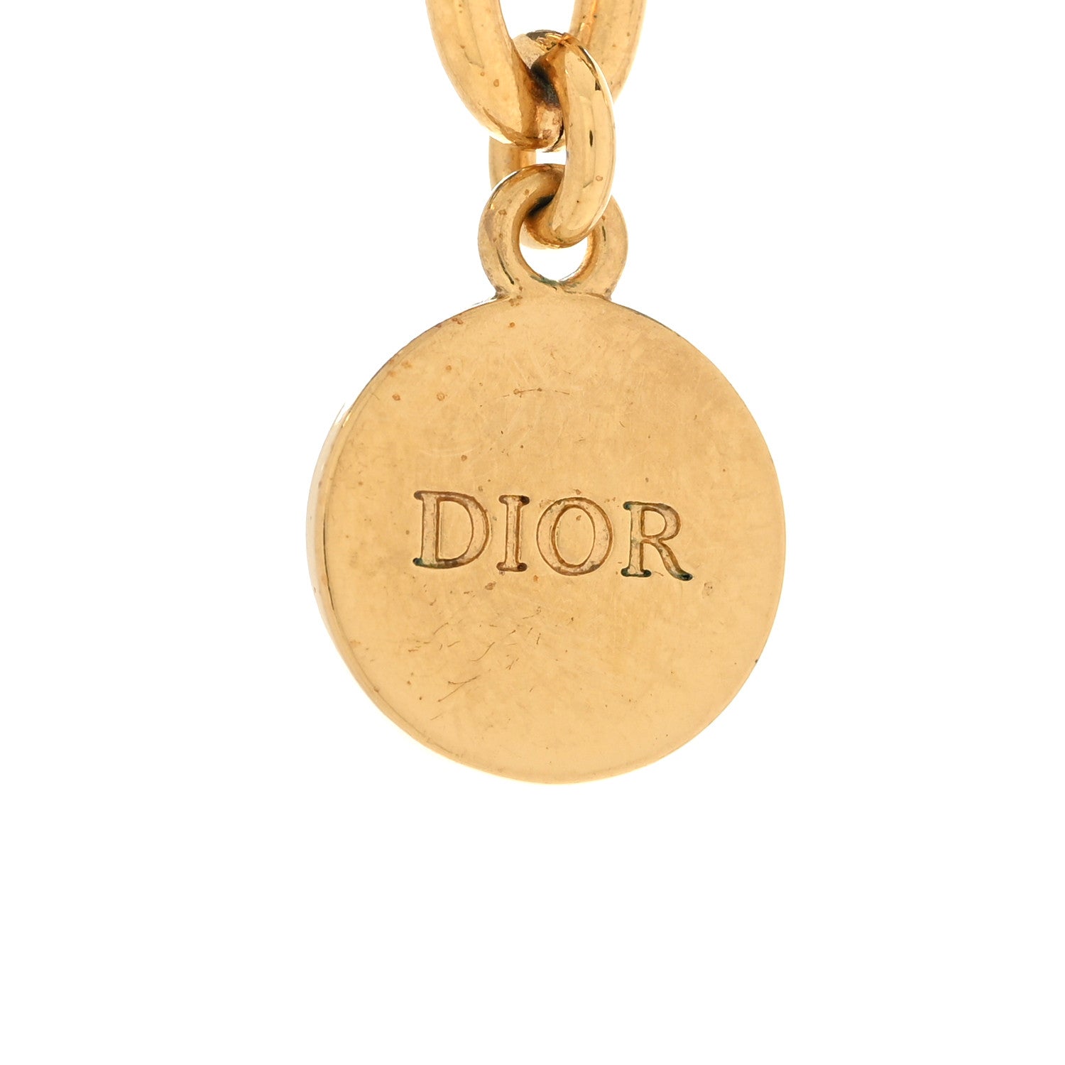 Christian Dior Metal CD Choker Necklace Gold 6 of 8