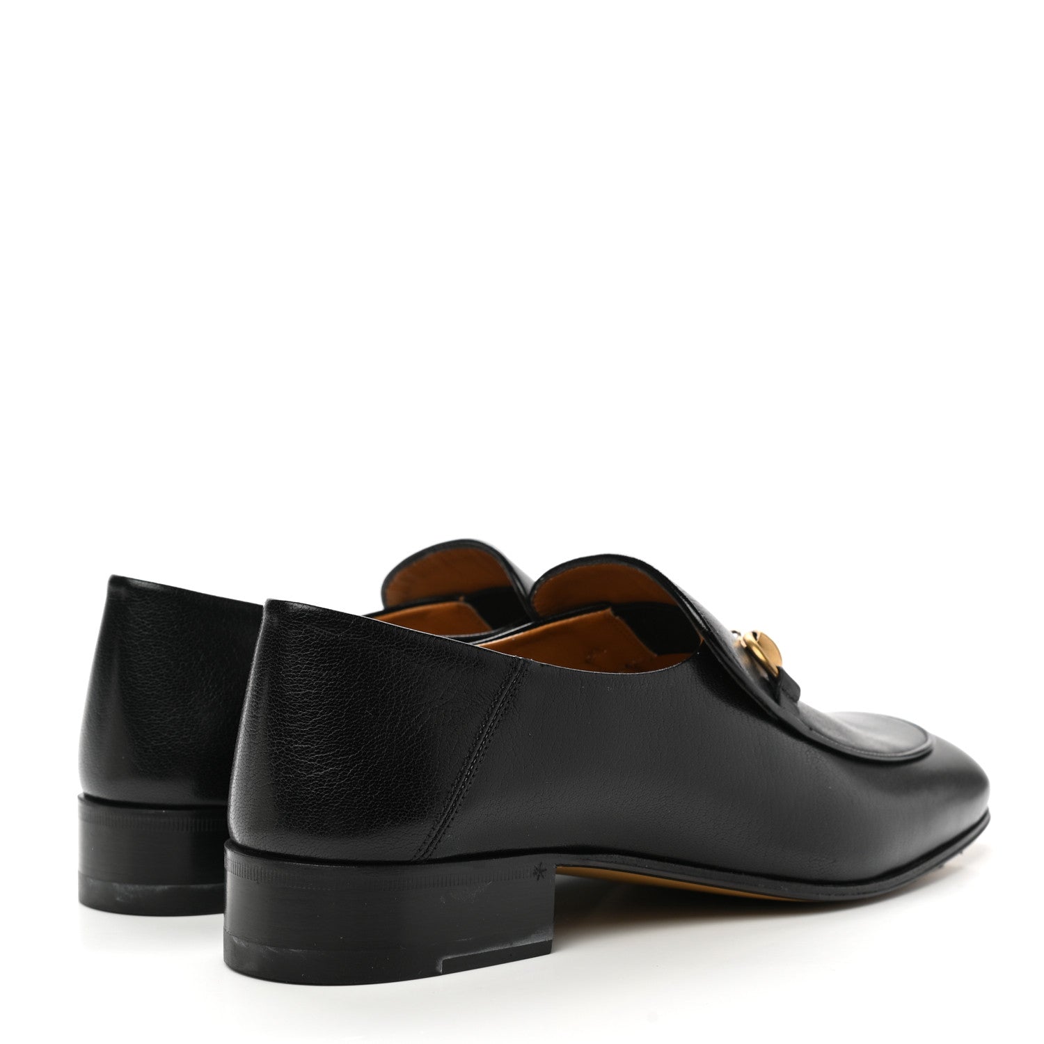 Gucci Goatskin Womens Horsebit Mid-Heel Loafers 40 Black 4 of 9