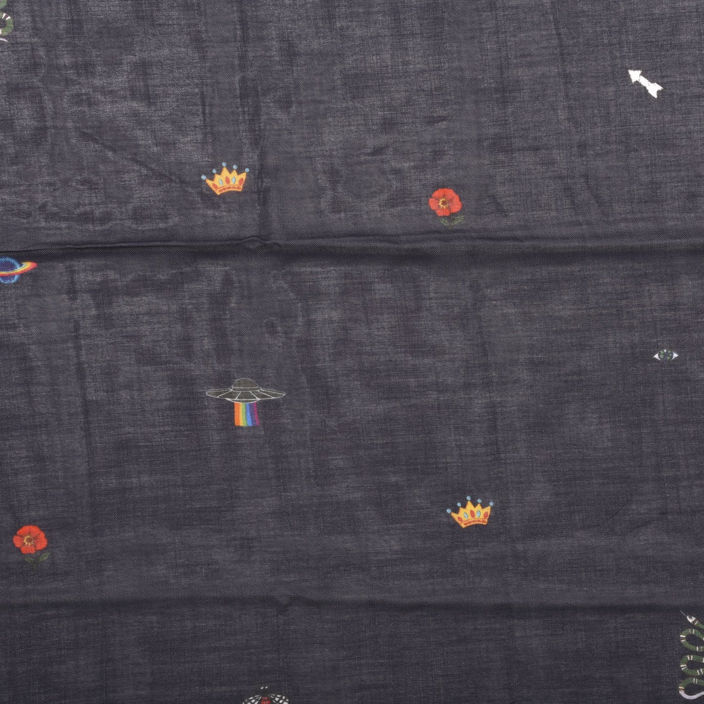 Modal Classic Mixer Shawl Black Midnight Blue