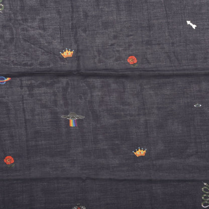 Gucci Modal Classic Mixer Shawl Black Midnight Blue 2 of 4