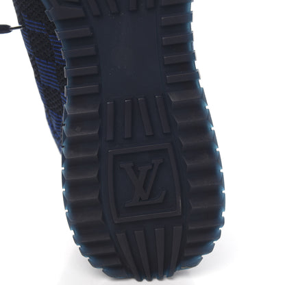 Louis Vuitton Calfskin Damier Run Away Sneakers 9 Pacific Blue 6 of 9