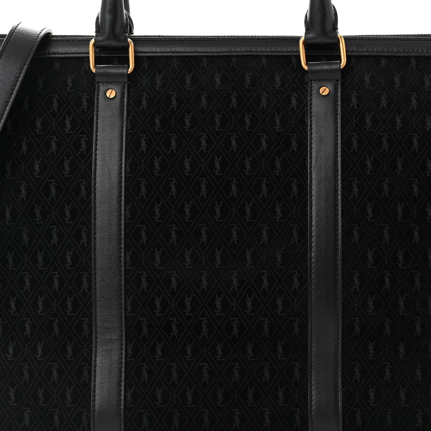 Suede All-Over Monogram Medium Le Monogramme Duffle Black