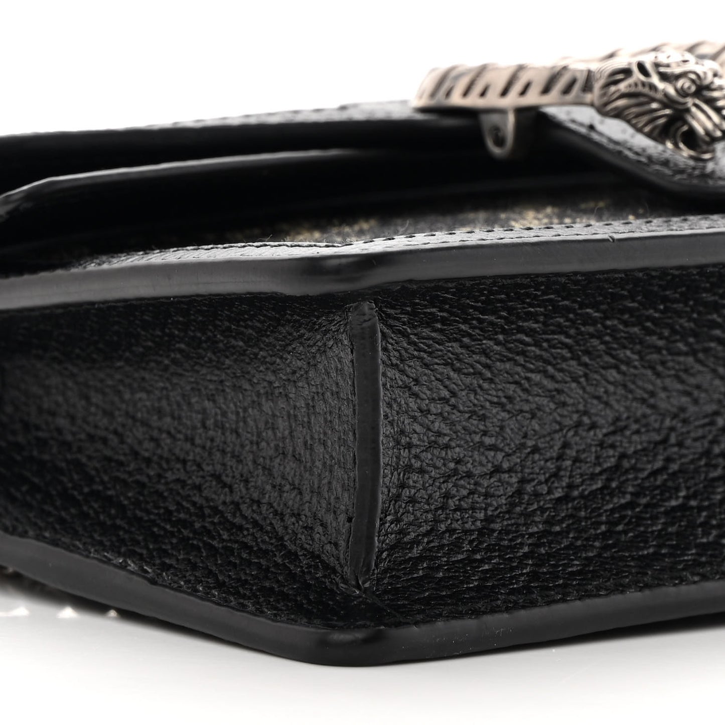 Jacquard Black Denim GG Monogram Super Mini Dionysus Shoulder Bag Black Ivory