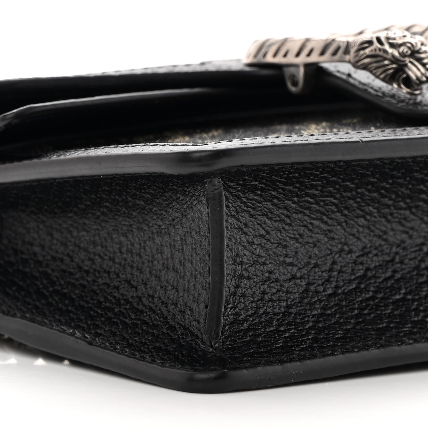 Gucci Jacquard Black Denim GG Monogram Super Mini Dionysus Shoulder Bag Black Ivory 8 of 13