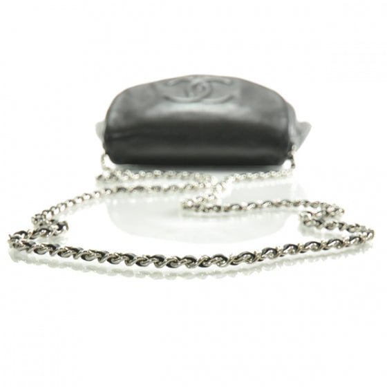 Chanel Lambskin Half Moon Wallet On Chain Bag Black 5 of 11
