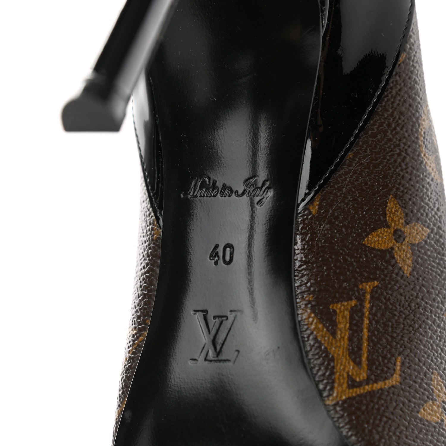Louis Vuitton Monogram Cherie Pumps 40 Black 6 of 8
