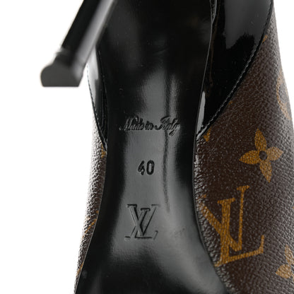 Louis Vuitton Monogram Cherie Pumps 40 Black 6 of 8