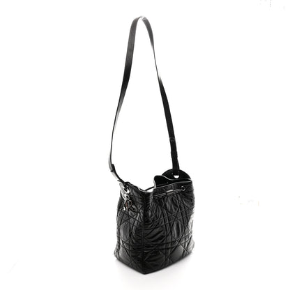 Christian Dior Crinkled Calfskin Macrocannage Medium D-Motion Bag Black 3 of 10