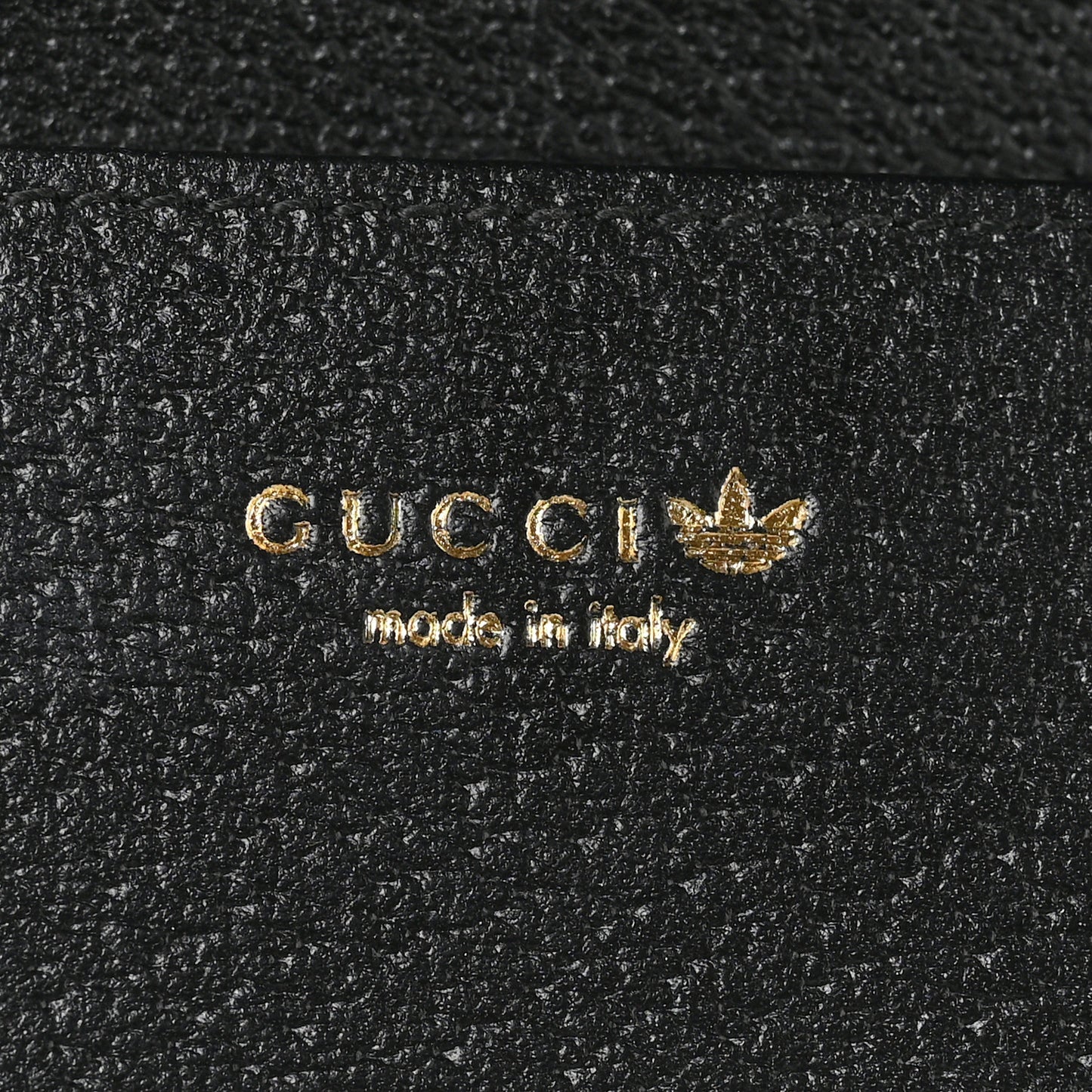 X ADIDAS Monogram Textured Dollar Calfskin Trefoil Embossed Wallet On Chain Hibiscus Red Off White Black