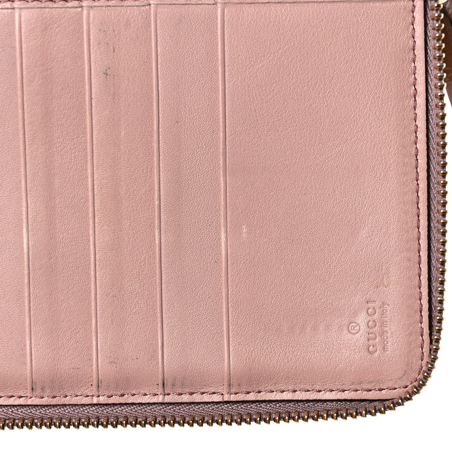 Gucci Patent Soho Zip Around Wallet Dark Cipria 20 of 23