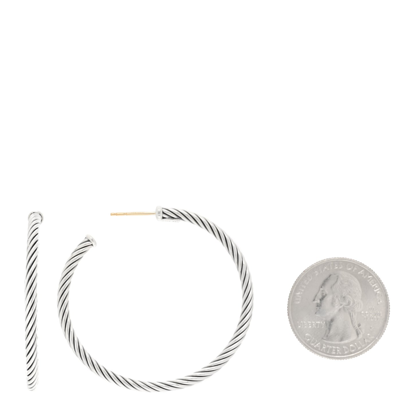 Sterling Silver Medium Cable Classics Hoop Earrings