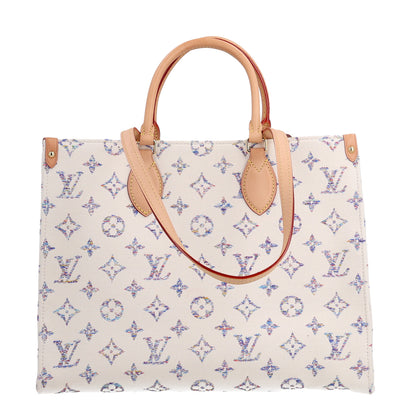 Louis Vuitton Monogram Jacquard Nautical Onthego MM Multicolor Beige 1 of 9