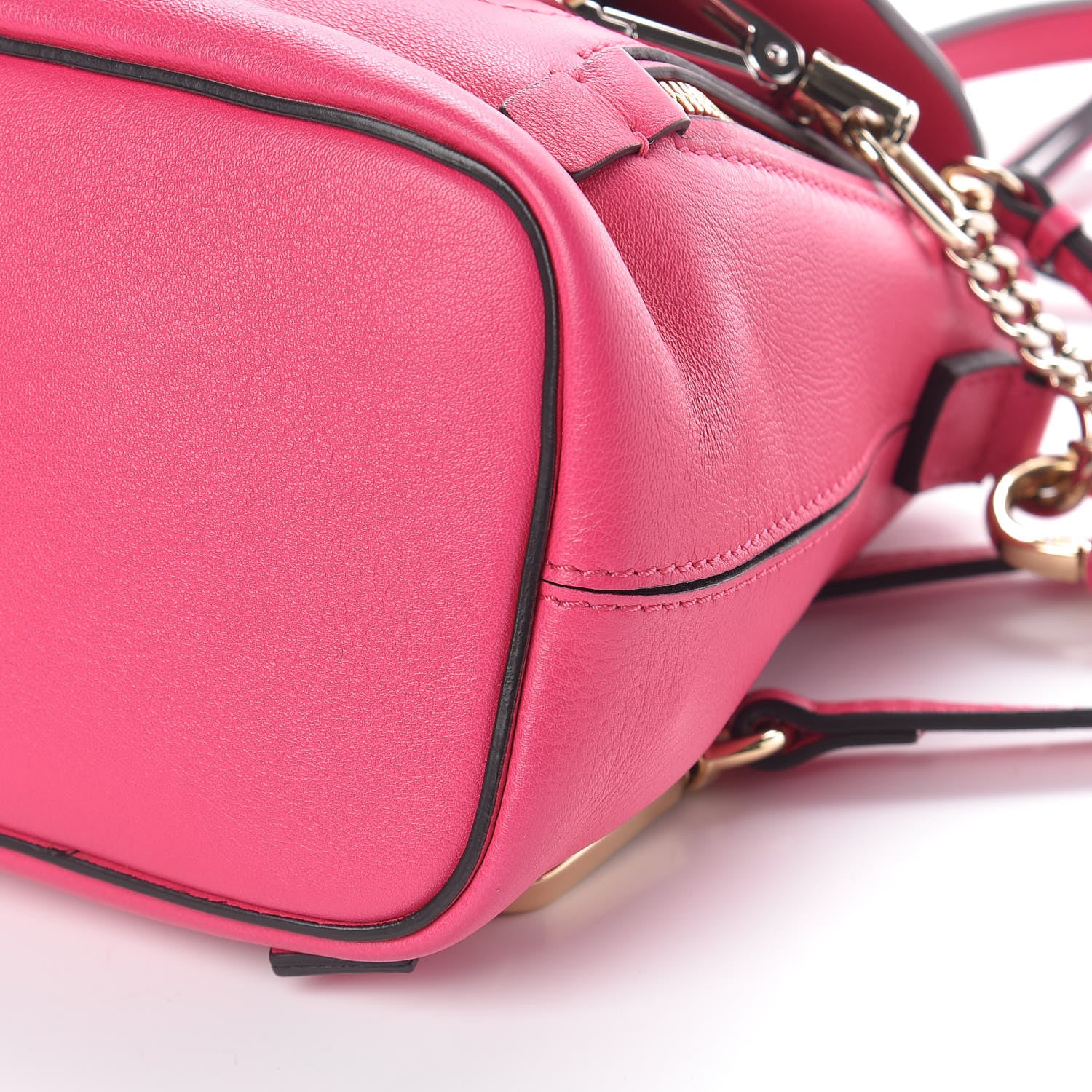 Chloe Suede Calfskin Mini Faye Backpack Fuchsia Rose 11 of 11