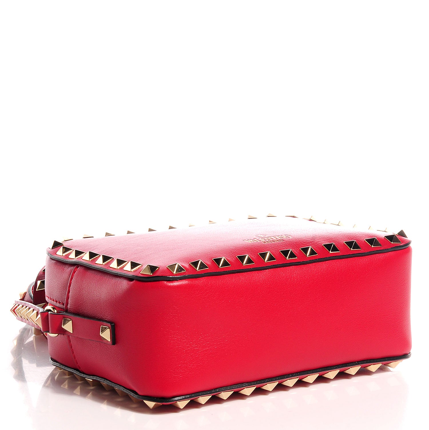 Valentino Garavani Calfskin Rockstud Camera Crossbody Bag Red 4 of 7
