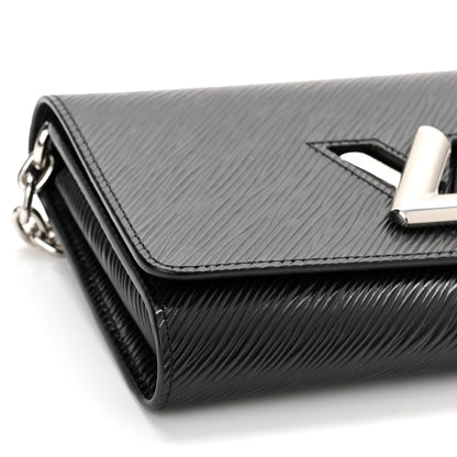 Louis Vuitton Epi Twist Chain Wallet Black 9 of 10