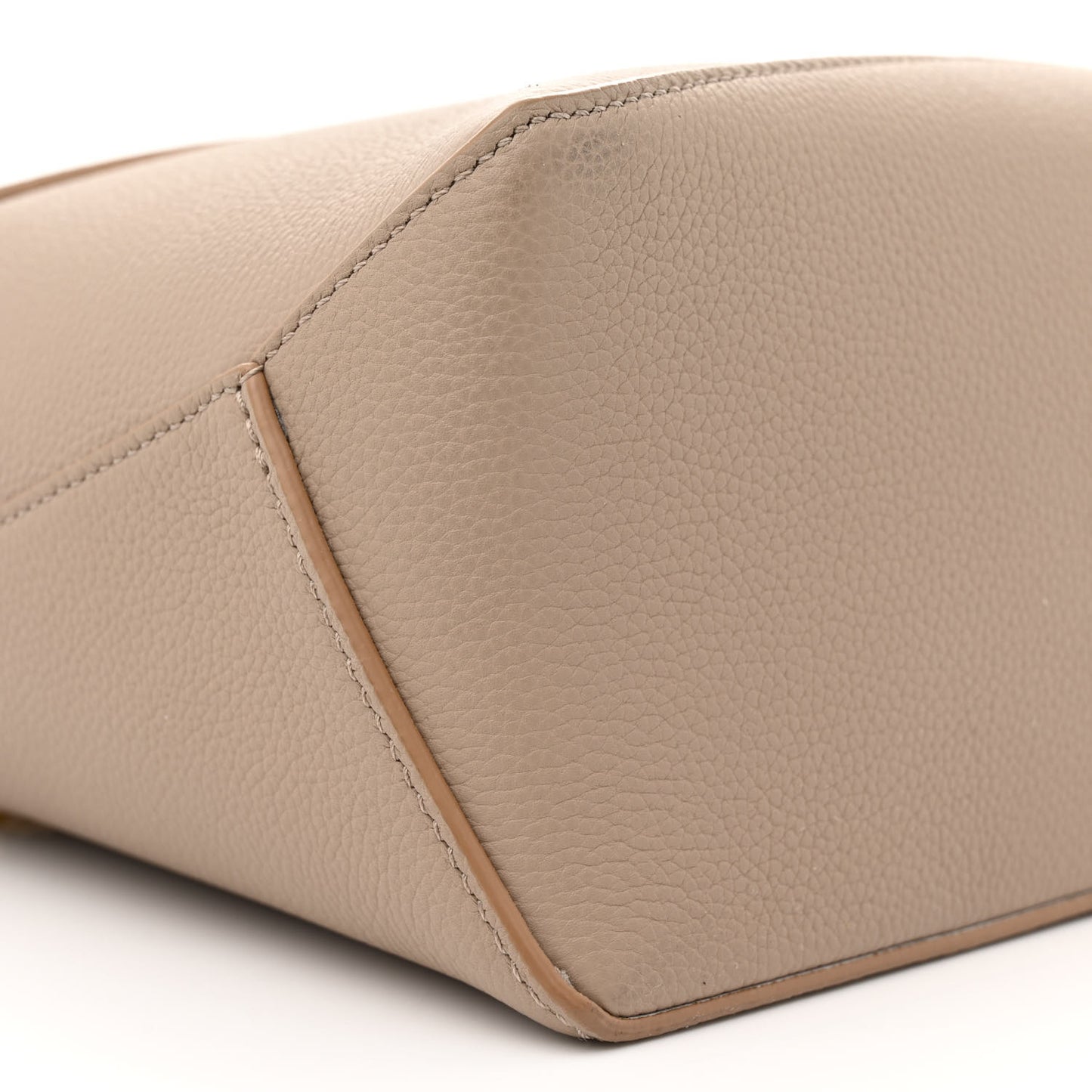 Grained Calfskin Small Puzzle Edge Bag Sand