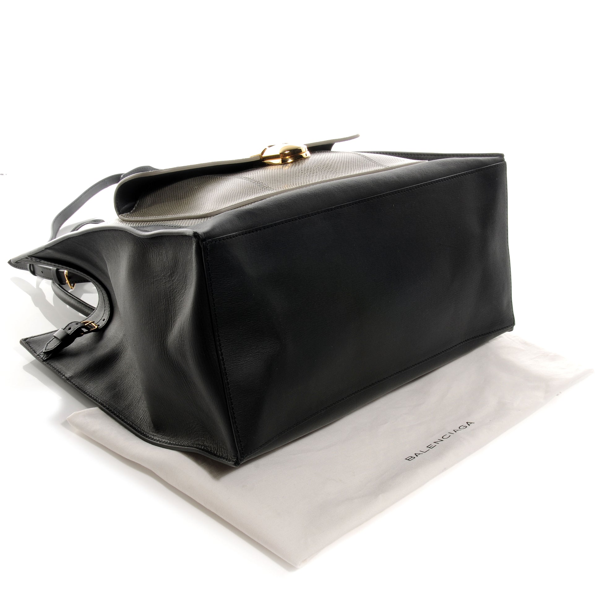 Balenciaga Snakeskin Agneau Padlock Black 5 of 8