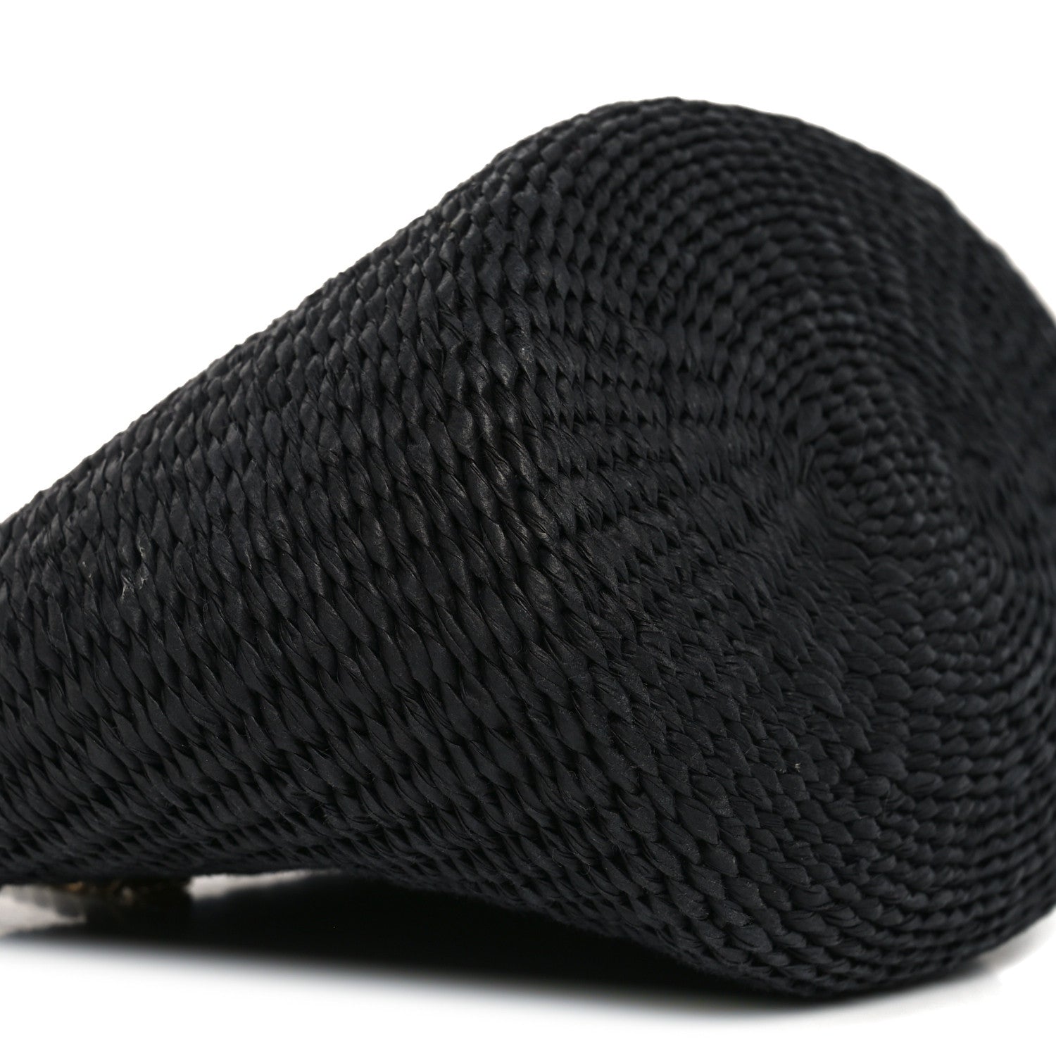 Chloe X MIFUKO Raffia Calfskin Mini Chain Basket Black 8 of 9