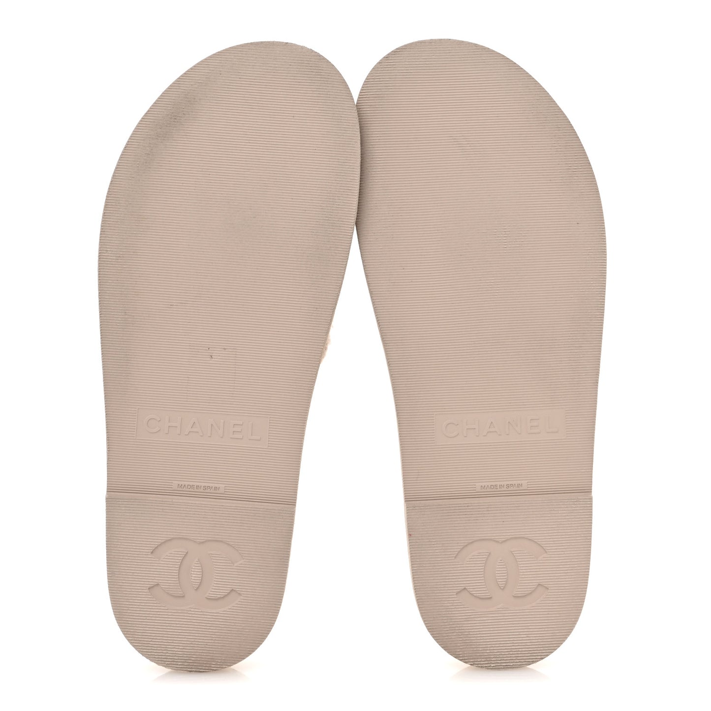 Fabric Pearl Cork CC Slip On Sandals 40 Pink