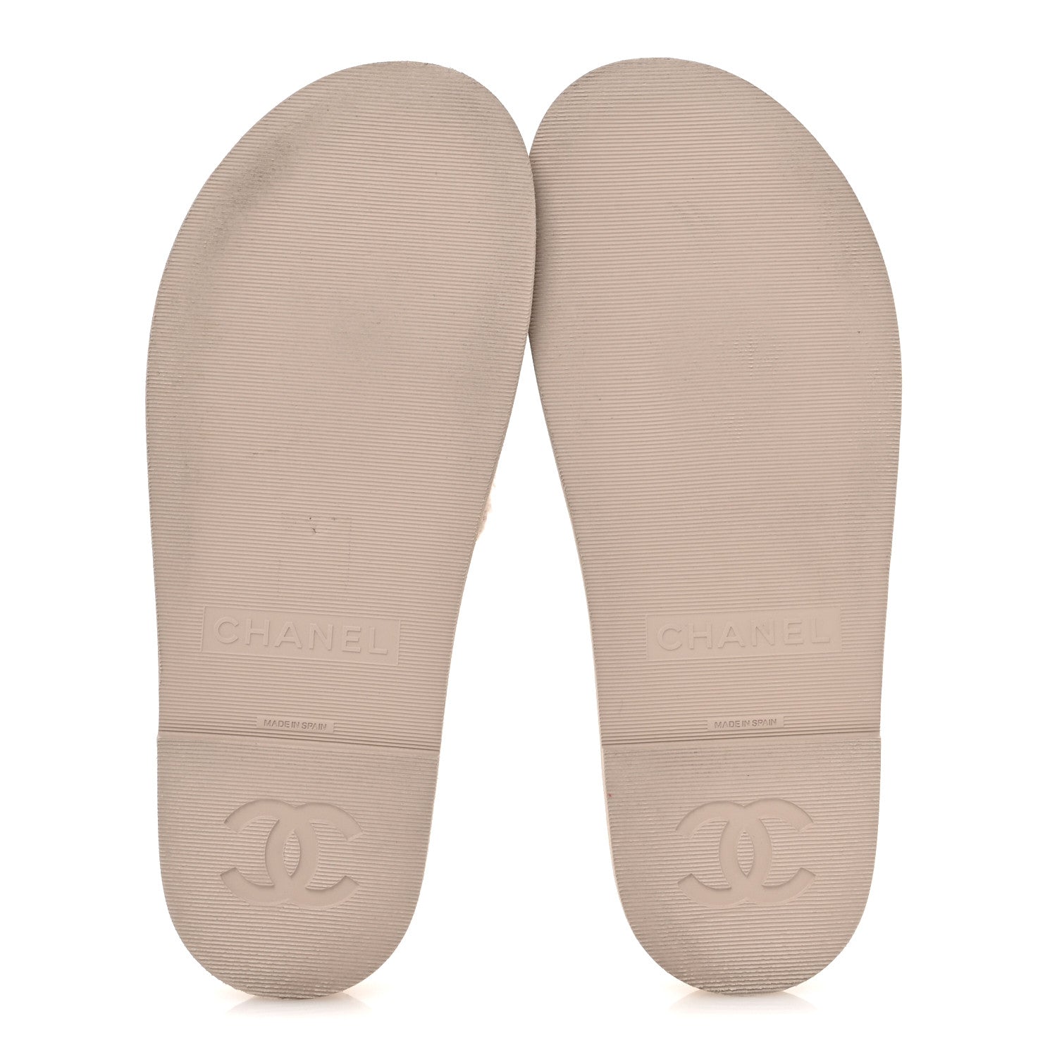 Chanel Fabric Pearl Cork CC Slip On Sandals 40 Pink 6 of 11