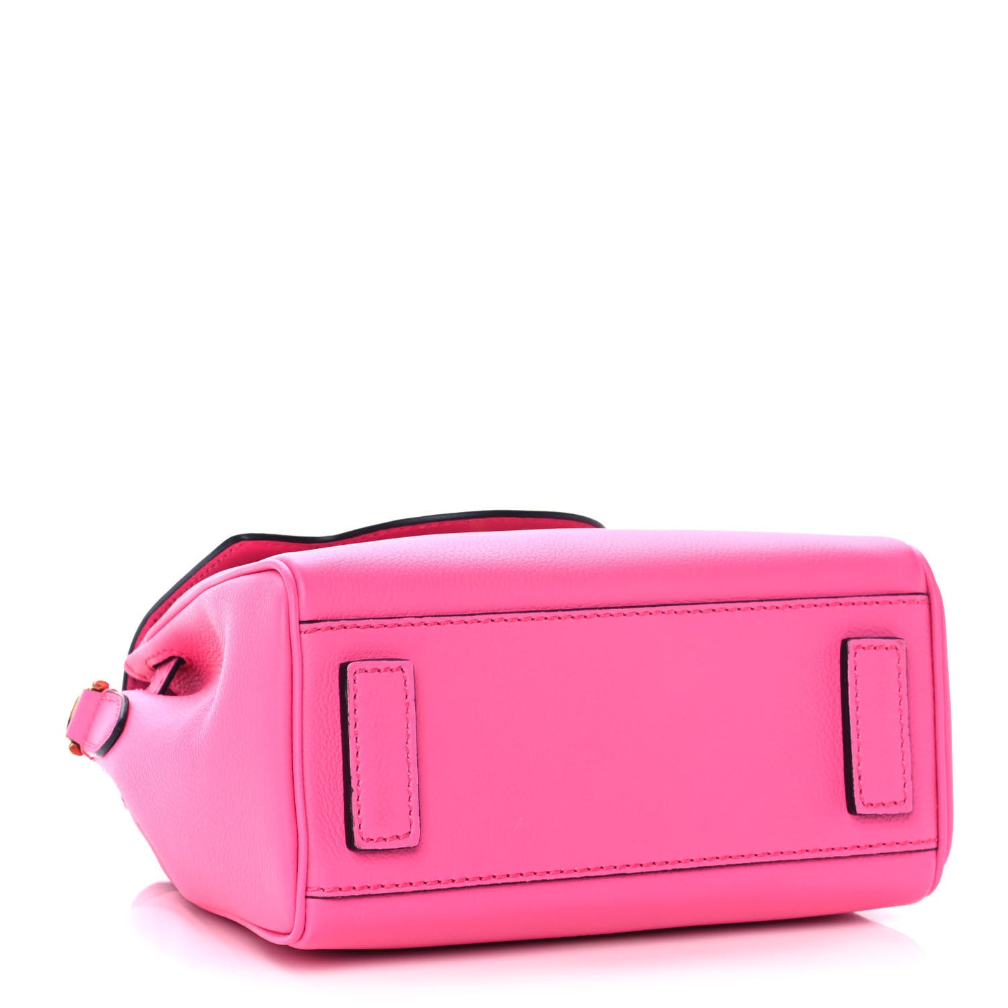 Grained Calfskin Small La Medusa Top Handle Bag Fuchsia