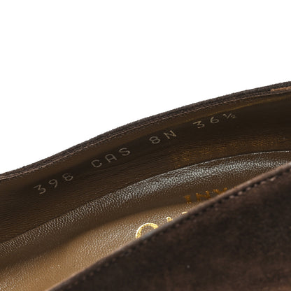 Valentino Garavani Suede Flower Pumps 36.5 Brown 10 of 10