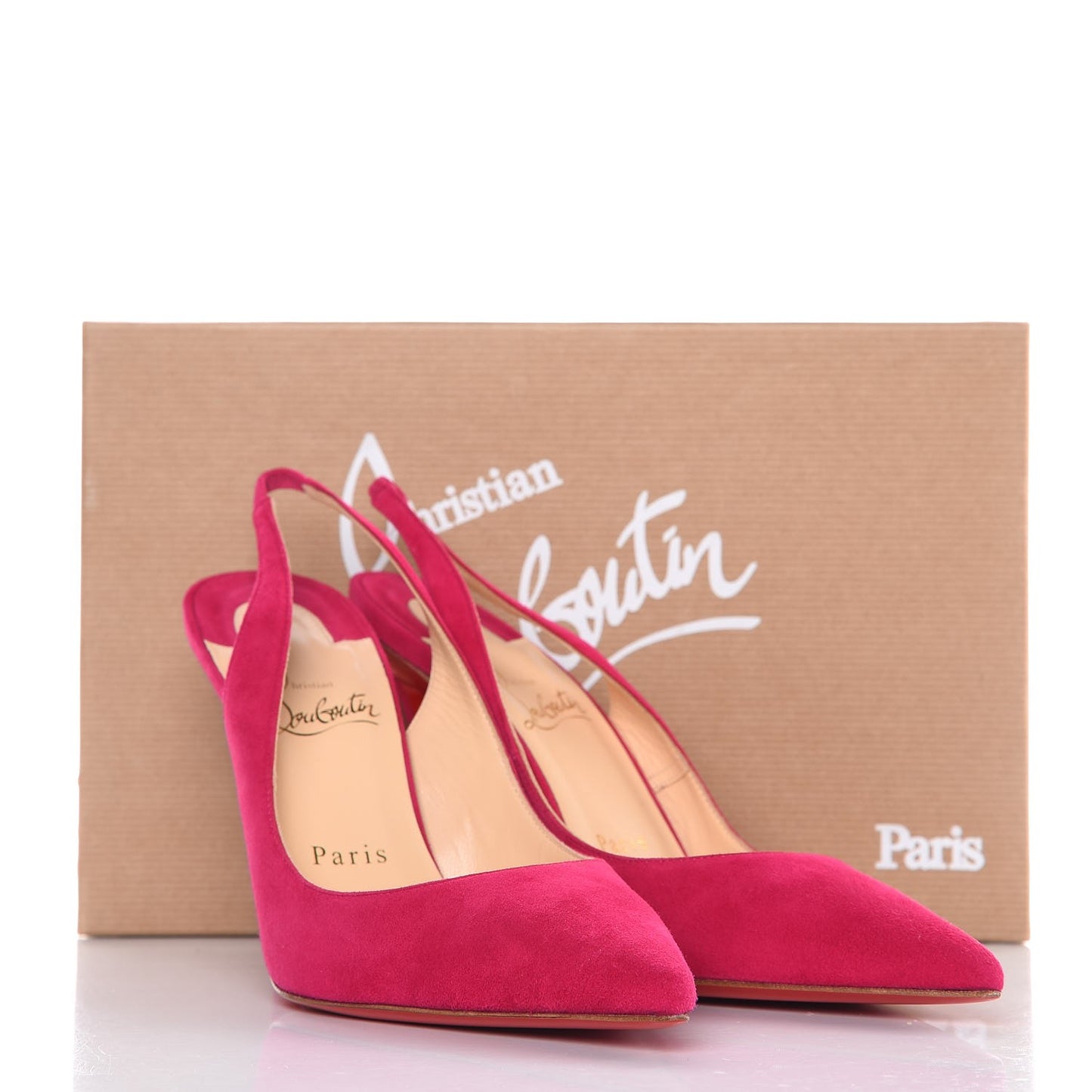 Suede Apostrophy 100 Slingback Pumps 38 Cyclamen