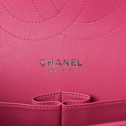 Chanel Lambskin Quilted Jumbo Double Flap Dark Pink 7 of 9