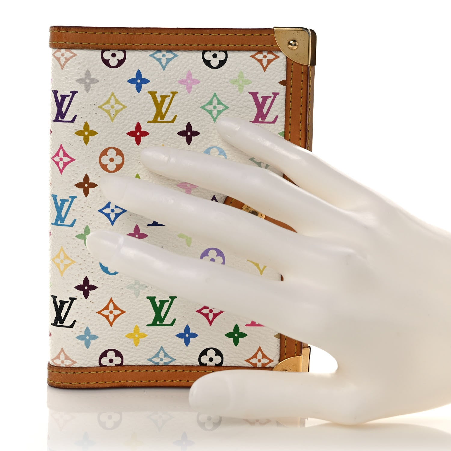 Louis Vuitton Monogram Multicolor Small Ring Agenda Cover White 2 of 8