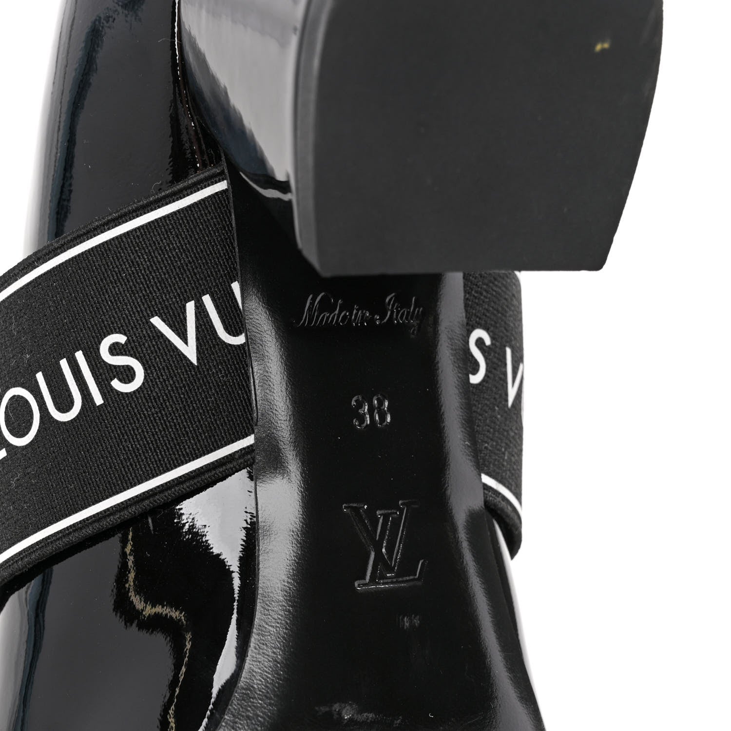 Louis Vuitton Patent Uncover Pumps 38 Black 7 of 11