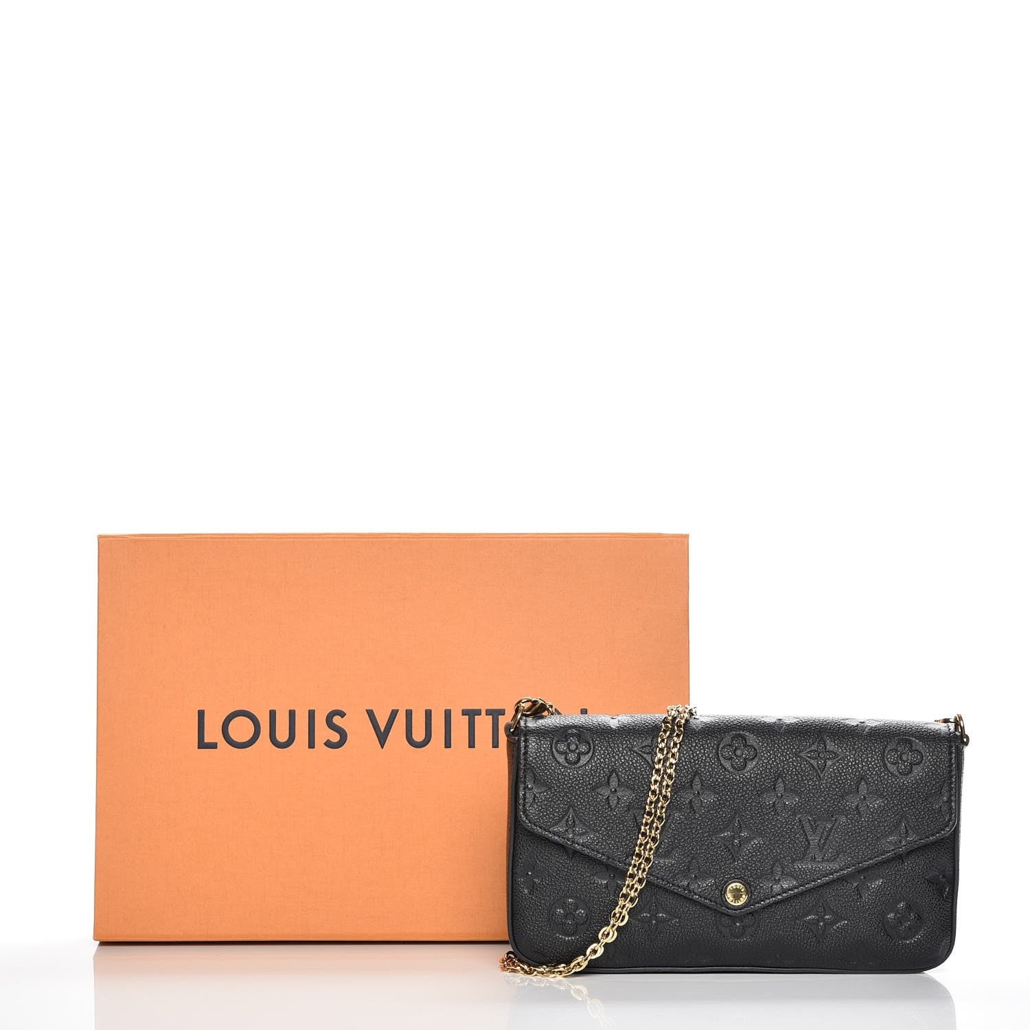Louis Vuitton Empreinte Pochette Felicie Chain Wallet Black 9 of 9