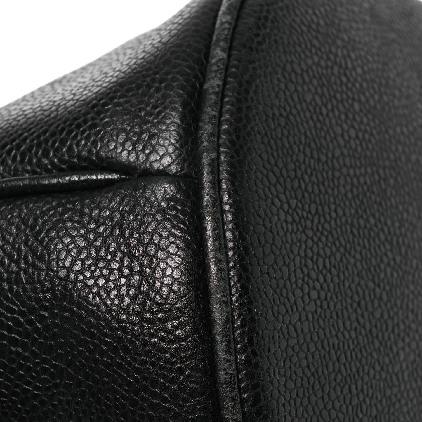 Caviar CC Drawstring Shoulder Bag Black