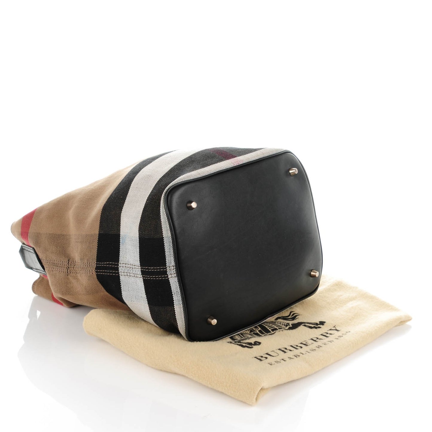 Canvas Mega Check Medium Susanna Hobo Black