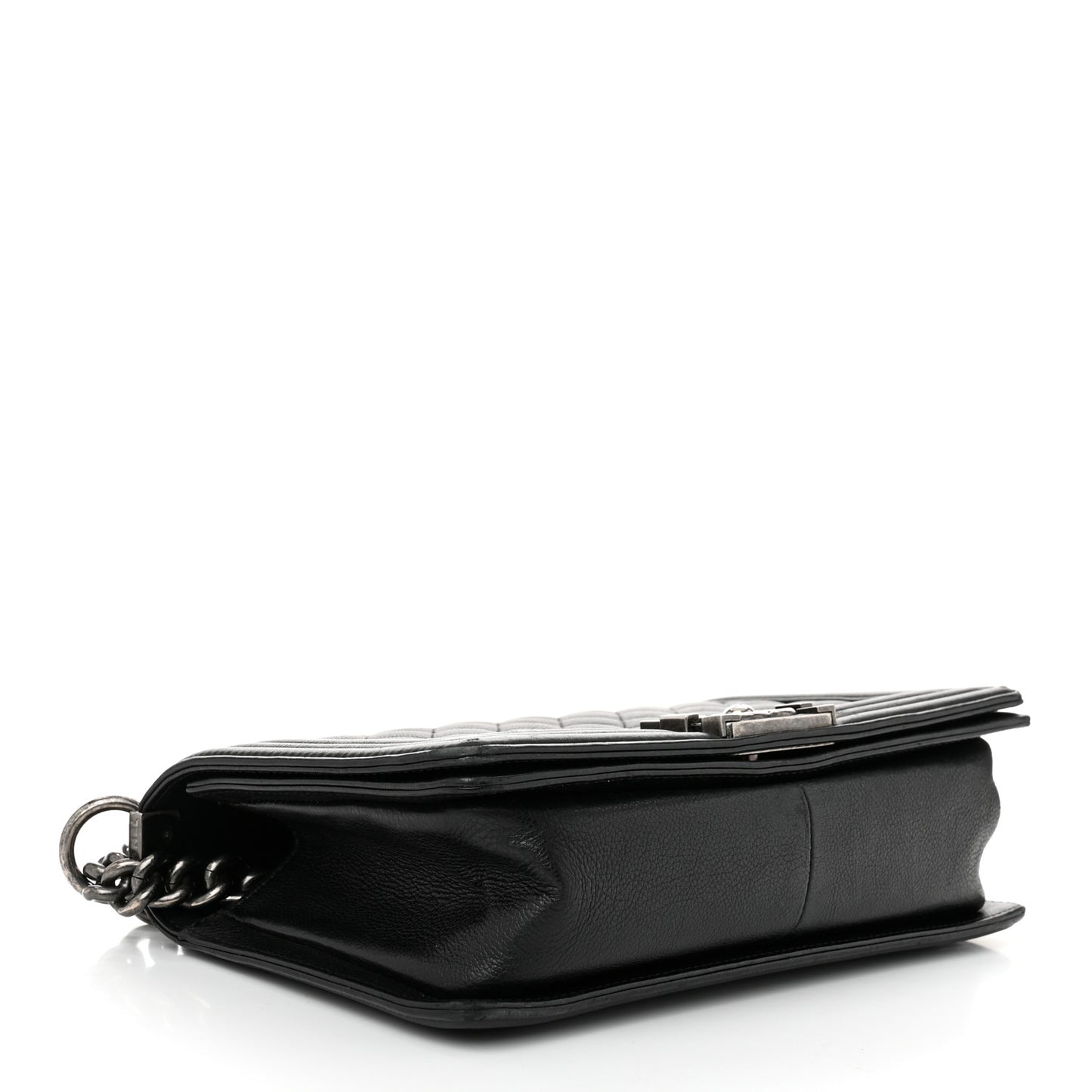 Calfskin Quilted Medium Boy Flap Black
