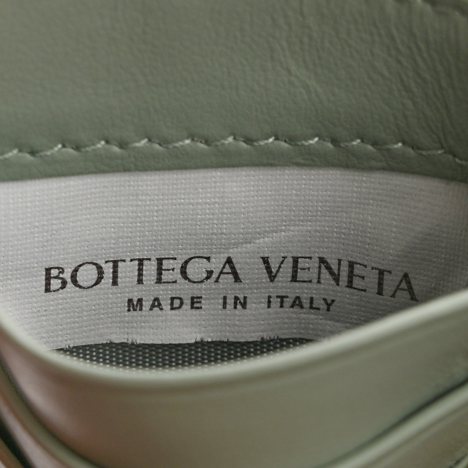 Bottega Veneta Lambskin Calfskin Tag Tri-Fold Zip Wallet Fondant Deep Blue 7 of 8
