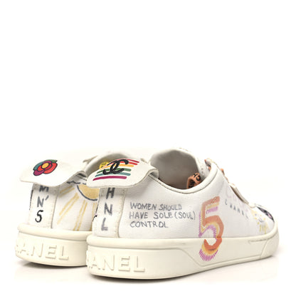Chanel x Pharrell Williams Canvas Womens Sneakers 37 White Multicolor 5 of 9